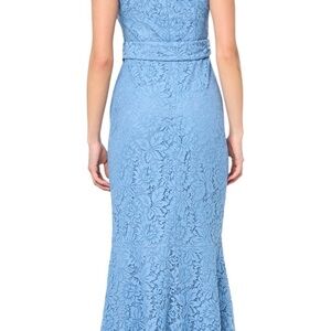 Elegant Blue Lace Dress